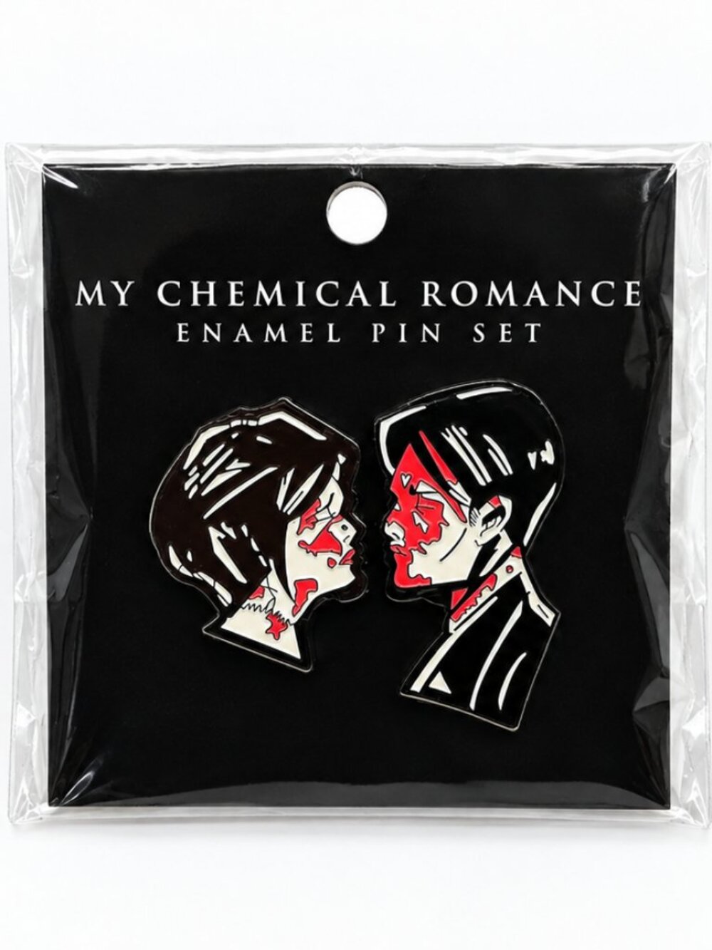 My Chemical Romance Enamel Pin Set Black Red White NWT